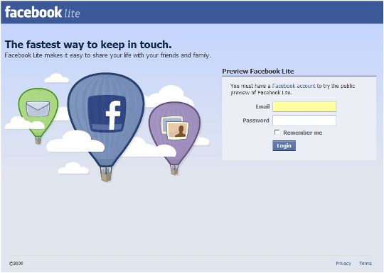 facebook-lite-login