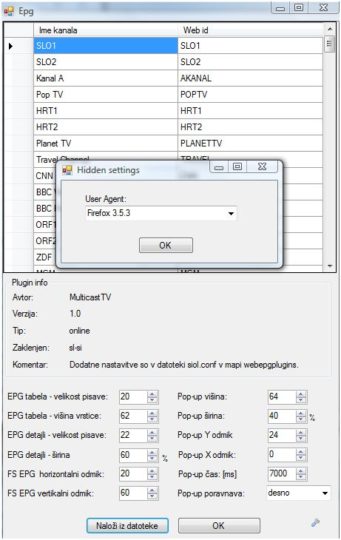 MulticastTV-EPG-skrite-nastavitve