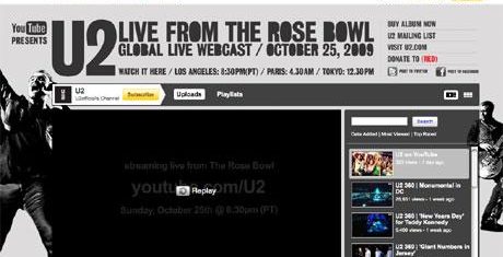 U2-youtube-koncert-v-zivo