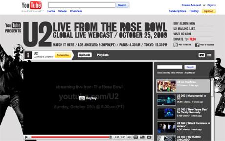 U2-youtube-koncert-v-zivo