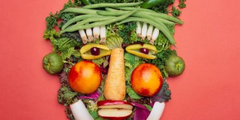 Arranged Vegetables Creating a Face --- Image by © Royalty-Free/Corbis