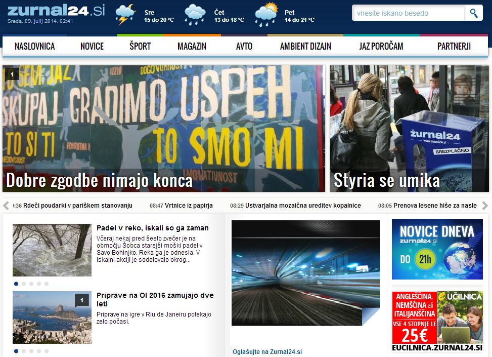 Žurnal se vrača, a le portal zurnal24.si, tiskana različica Žurnala24