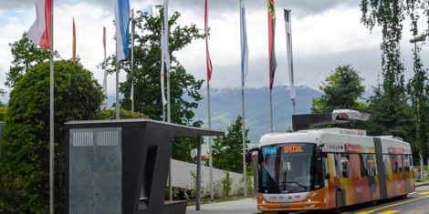 TOSA bus stop for electric bus