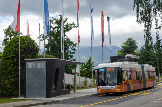 TOSA bus stop for electric bus