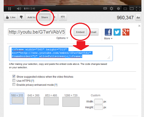 embed-youtube-video