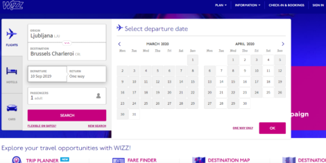 wizz-air-ljubljana-Brussels-Charleroi-poletje-2020