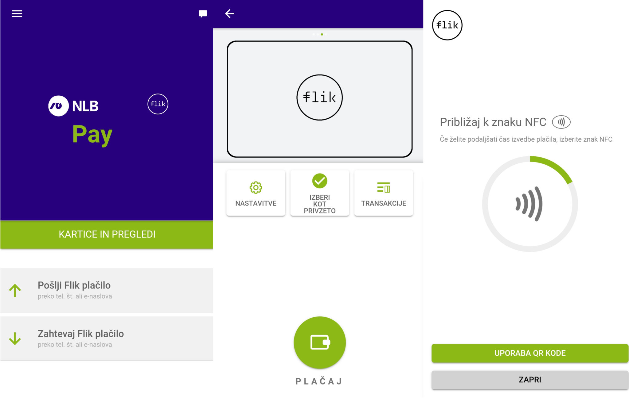 NLB Pay Flik plačilo je novost NLB mobilne denarnice, Apple iOS