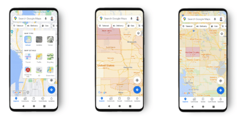 Google Maps-zemljevid-covid-19-kolaz