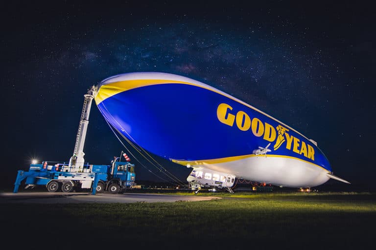 Goodyear Blimp (Zeppelin NT) se z ekskluzivnimi panoramskimi TV prenosi