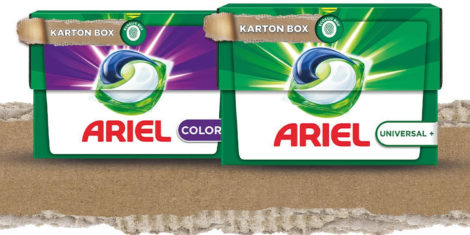 Ariel ECOCLIC kartonasta embalaža Ariel All-In-1 kapsule za pranje perila