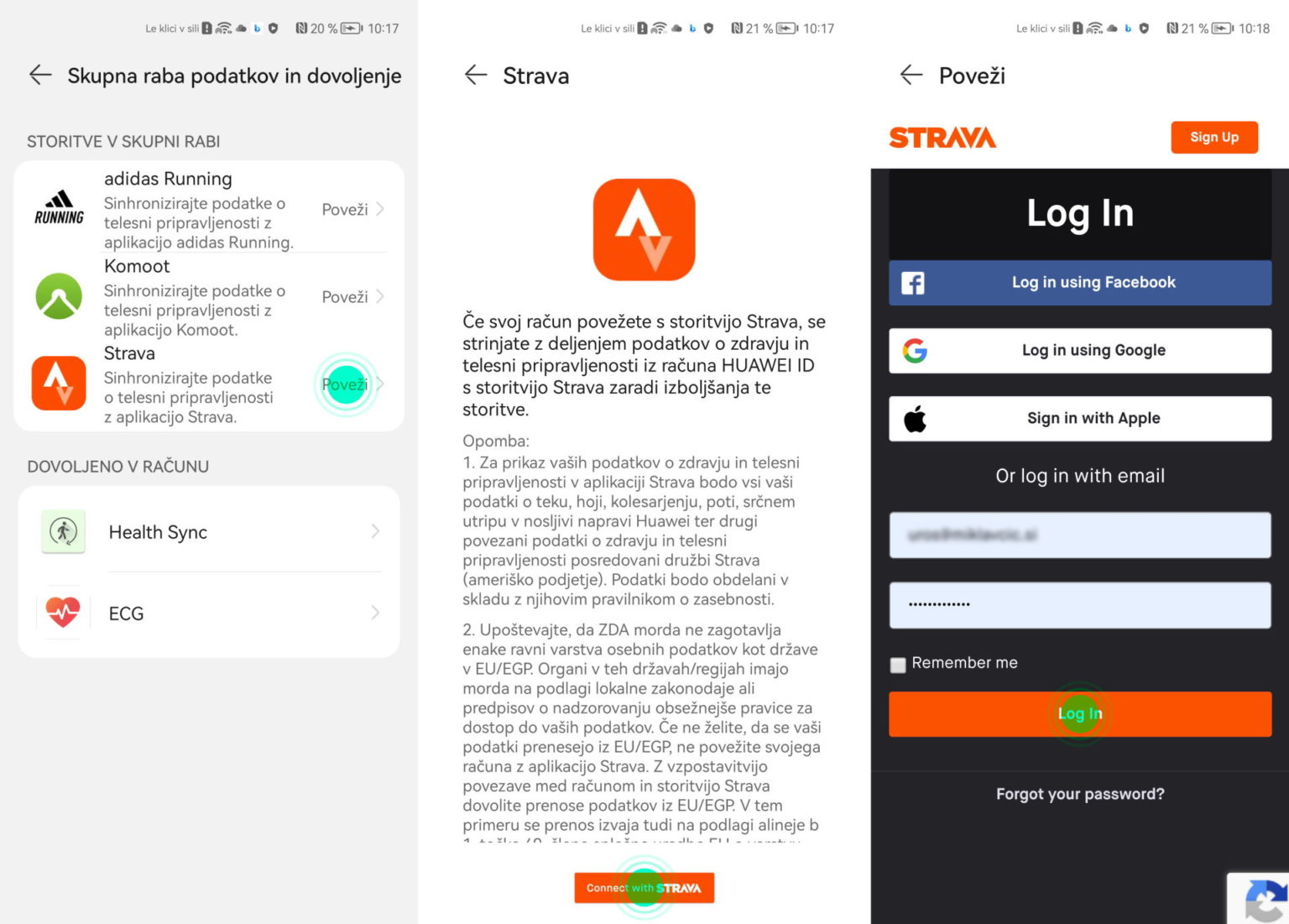 huawei strava