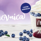 Sveže borovnice s sladoledom zdaj tudi v McDonald's Slovenija, saj so v ponudbo dodali McSundae Deluxe sveža borovnica