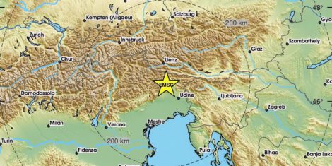 Potres 27.3.2024 ob 22.19 Italija Slovenija magnituda 3.3 – 7 km SZ od Humina (Gemona Del Friuli, Italija)