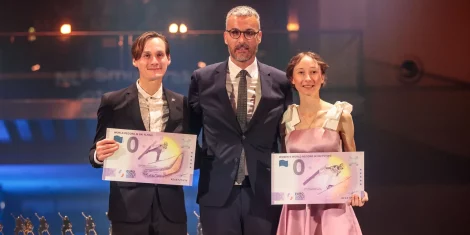 Dva nova spominska bankovca v počastitev slovenskih rekordov v smučarskih poletih Nike in Domna Prevca