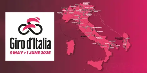 Giro d’Italia 2025 (Dirka po Italiji 2025) prenos v živo Kolesarska dirka v živo etape trasa spored livestream 9. maj 2025 – 1. junij 2025 Primož Roglič