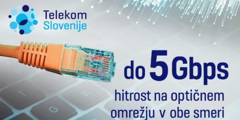 Telekom Slovenije zdaj s hitrostjo do 5 Gbps na optičnem omrežju v obe smeri