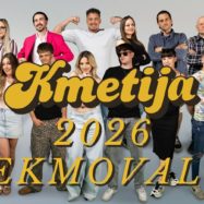 Kmetija 2026 tekmovalci (12. sezona)  Pia Filipčič, Franc , Nuša, Dino, Juš, Mark, Alenka, Jan, Žan, Lana, Dejan, Urška, Gregor, Aleksandra, Ema, Žiga