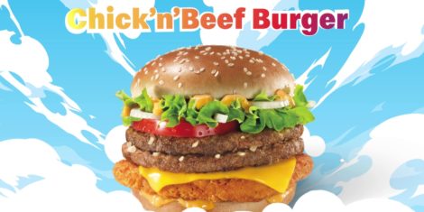 Chick'n'Beef burger, McDonald's Slovenija s svetovno premiero, en piščančji in dva goveja zrezka v enem burgerju