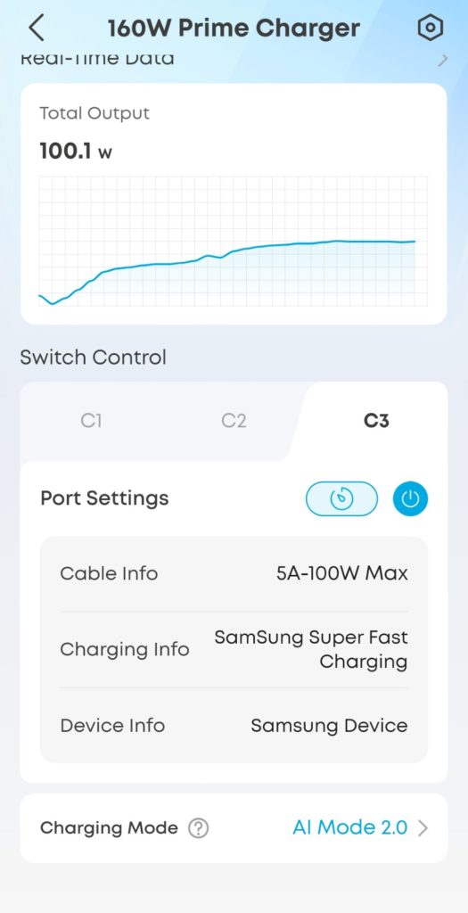 Anker Prime Charger 160W in Anker 100W test polnilev aplikacija 4
