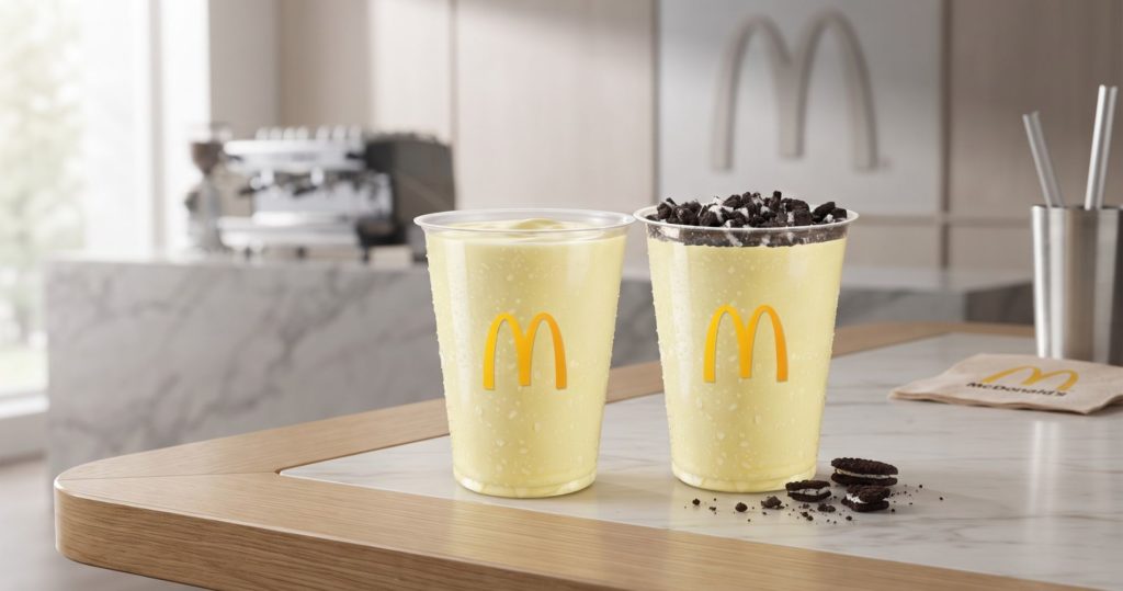 Banana shake se je vrnil v McDonald's Slovenija, tokrat z novo recepturo in možnostjo Oreo posipa