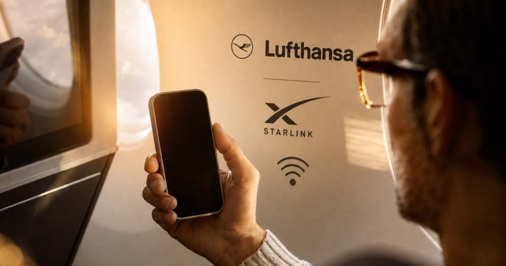 Lufthansa zdaj z brezplačnim Starlink Wi Fi internetom, Airbus A320neo je prvo letalo z Lufthansa Group Wi Fi powered by Starlink
