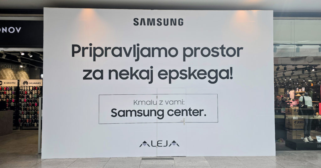 Samsung Center trgovina v centru Aleja Ljubljana bo druga Samsung monobrand trgovina v Sloveniji