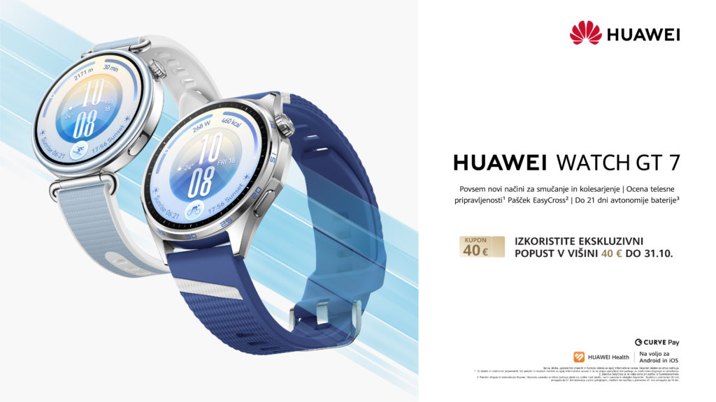 Cena za Huawei Watch GT 7 v Sloveniji ter 40€ začetnega popusta