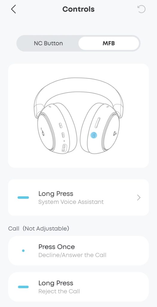 Test Anker Soundcore Space 2 slušalk Anker soundcore aplikacija 2