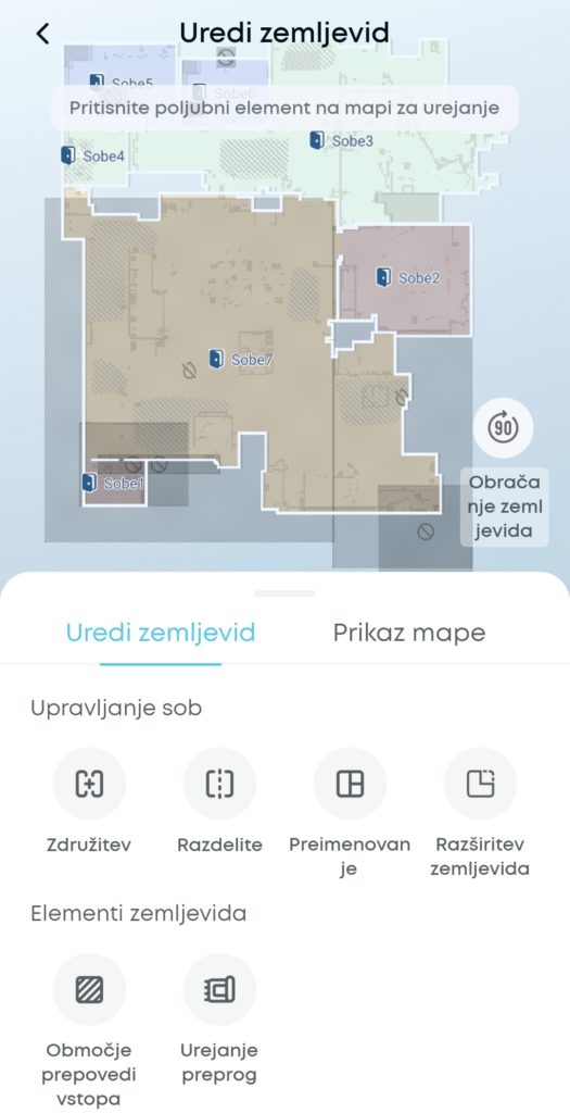 Test Anker eufy Omni C28 Anker eufy zemljevid upravljanje